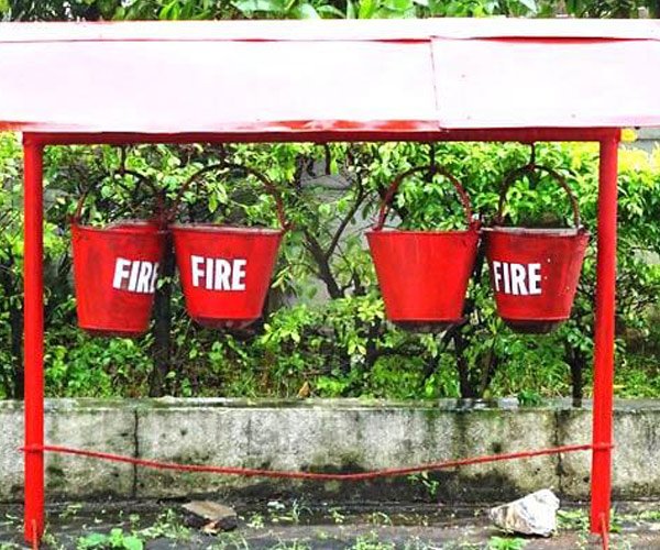 fire bucket with stand